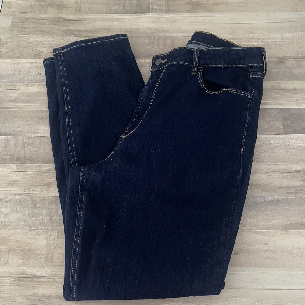 Old Navy Women's High-Rise Wow Straight Jeans Dark Wash size 16 EUC